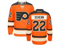 Men Reebok Philadelphia Flyers #22 Luke Schenn Premier Orange New Third NHL Jersey