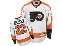 Men Reebok Philadelphia Flyers #22 Luke Schenn Premier White Away NHL Jersey