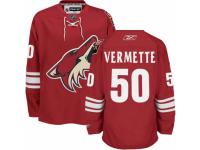 Men Reebok Phoenix Coyotes #50 Antoine Vermette Premier Burgundy Red Home NHL Jersey
