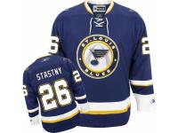 Men Reebok St. Louis Blues #26 Paul Stastny Premier Navy Blue Third NHL Jersey