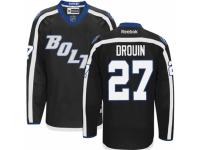 Men Reebok Tampa Bay Lightning #27 Jonathan Drouin Premier Black New Third NHL Jersey