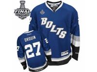 Men Reebok Tampa Bay Lightning #27 Jonathan Drouin Premier Royal Blue Third 2015 Stanley Cup Patch NHL Jersey