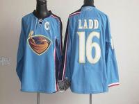 Men Reebok Thrashers #16 Andrew Ladd Stitched Blue NHL Jersey