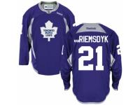 Men Reebok Toronto Maple Leafs #21 James Van Riemsdyk Premier Purple Practice NHL Jersey