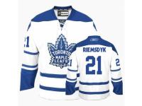 Men Reebok Toronto Maple Leafs #21 James Van Riemsdyk Premier White Third NHL Jersey