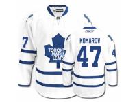 Men Reebok Toronto Maple Leafs #47 Leo Komarov Premier White Away NHL Jersey