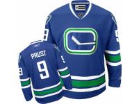 Men Reebok Vancouver Canucks #9 Brandon Prust Premier Royal Blue Third NHL Jersey