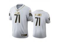 Men Rick Wagner Lions White 100th Season Golden Edition Jersey