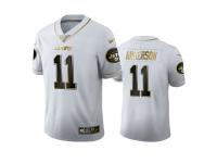 Men Robby Anderson Jets White 100th Season Golden Edition Jersey