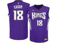 Men Sacramento Kings Omri Casspi adidas Purple Replica Road Jersey
