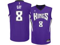Men Sacramento Kings Rudy Gay adidas Purple Replica Road Jersey