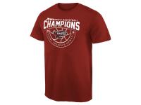 Men Saint Joseph Hawks 2016 Atlantic 10 Men Basketball Conference Champions T-Shirt - Cardinal