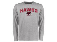 Men Saint Joseph Hawks Proud Mascot Long Sleeve T-Shirt - Ash