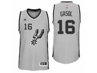 Men San Antonio Spurs #16 Pau Gasol New Swingman Alternate Gray Jersey