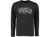 Men San Antonio Spurs Distressed Long Sleeve T-Shirt - Black
