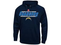 Men San Diego Chargers Majestic Synthetic Hoodie Sweatshirt C Navy Blue