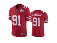 Men San Francisco 49ers Arik Armstead Scarlet Super Bowl LIV Vapor Limited Jersey 100th