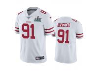 Men San Francisco 49ers Arik Armstead White Super Bowl LIV Vapor Limited Jersey 100th