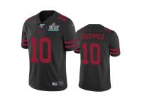 Men San Francisco 49ers Jimmy Garoppolo Black Super Bowl LIV Vapor Limited Jersey 100th