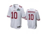 Men San Francisco 49ers Jimmy Garoppolo White Super Bowl LIV Game Jersey