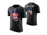 Men San Francisco 49ers Nick Mullens #4 Stars and Stripes 2018 Independence Day American Flag T-Shirt