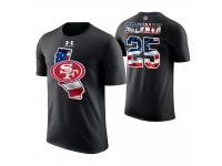Men San Francisco 49ers Richard Sherman #25 Stars and Stripes 2018 Independence Day American Flag T-Shirt