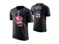 Men San Francisco 49ers Robbie Gould #9 Stars and Stripes 2018 Independence Day American Flag T-Shirt