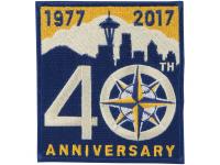 Men Seattle Mariners Blue Gold 40th Anniversary Team Logo Patch