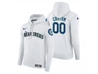Men Seattle Mariners Custom Nike White Home Hoodie
