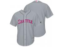 Men Seattle Mariners Gray Road 2016 Mother's Day Cool Base Team Jersey