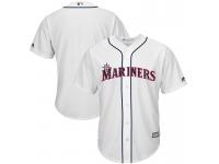 Men Seattle Mariners Independence Day White 2017 Stars & Stripes Cool Base Team Jersey