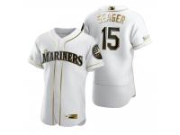 Men Seattle Mariners Kyle Seager Nike White Golden Edition Jersey