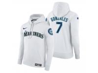 Men Seattle Mariners Marco Gonzales Nike White Home Hoodie