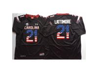 Men South Carolina Gamecocks #21 Marcus Lattimore Black USA Flag College Jersey