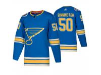 Men St. Louis Blues #50 Jordan Binnington Blue 2020 NHL All-Star Alternate Jersey