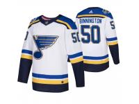 Men St. Louis Blues #50 Jordan Binnington White 2020 NHL All-Star Away Jersey