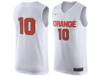 Men Syracuse Orange #10 Nike Replica Jersey - White