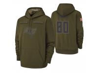 Men Tampa Bay Buccaneers #80 OJ Howard Olive 2018 Salute to Service Pullover Hoodie