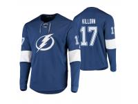 Men Tampa Bay Lightning #17 Alex Killorn Platinum Blue-White Jersey