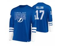 Men Tampa Bay Lightning Alex Killorn #17 Tri-Blend Blue-White Jersey