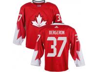 Men Team Canada #37 Patrice Bergeron 2016 World Cup of Hockey Red Jerseys