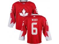 Men Team Canada #6 Shea Weber 2016 World Cup of Hockey Red Jerseys
