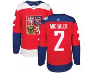 Men Team Czech Republic #2 Zbynek Michalek 2016 World Cup of Hockey Red Adidas Jerseys