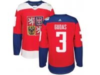 Men Team Czech Republic #3 Radko Gudas 2016 World Cup of Hockey Red Adidas Jerseys