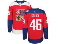 Men Team Czech Republic #46 David Krejci 2016 World Cup of Hockey Red Adidas Jerseys