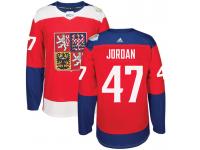 Men Team Czech Republic #47 Michal Jordan 2016 World Cup of Hockey Red Adidas Jerseys