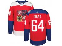 Men Team Czech Republic #64 Roman Polak 2016 World Cup of Hockey Red Adidas Jerseys