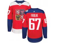 Men Team Czech Republic #67 Michael Frolik 2016 World Cup of Hockey Red Adidas Jerseys