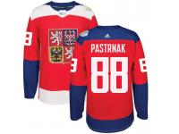 Men Team Czech Republic #88 David Pastrnak 2016 World Cup of Hockey Red Adidas Jerseys