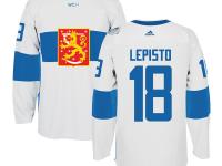 Men Team Finland #18 Sami Lepisto 2016 World Cup of Hockey White Adidas Jerseys